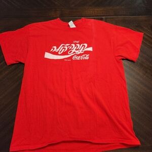 Coca Cola Coke Hebrew Lettering Advertisement Promo Vintage 90’s T-Shirt Size L